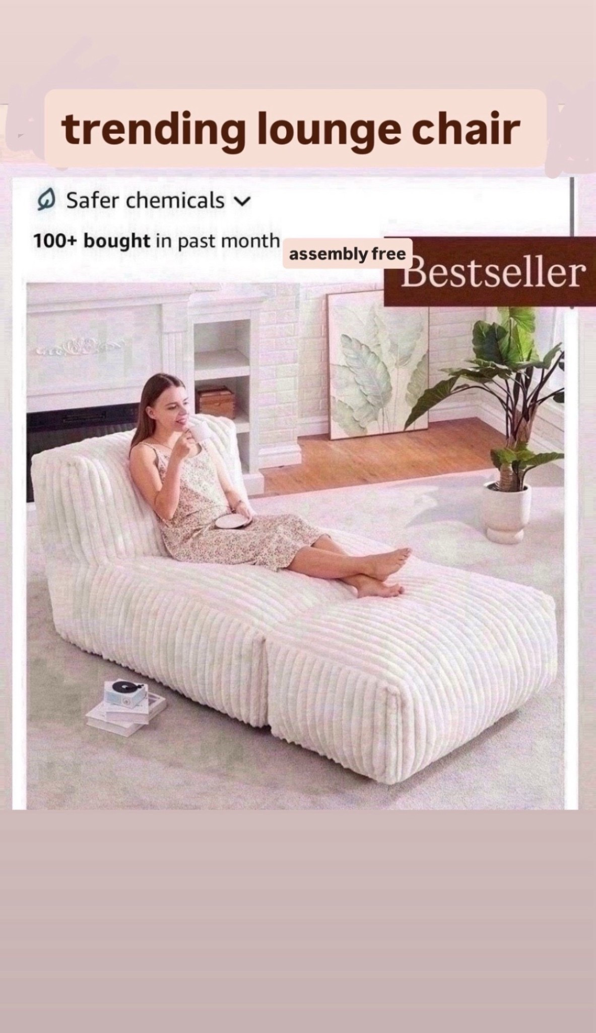 Assembly free chair.  Oversized chair. Comfy lounge chair #chair #loungechair 

#LTKHome