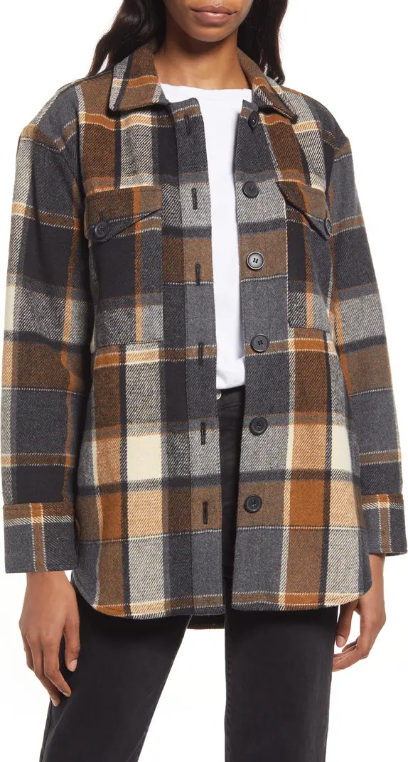Treasure & Bond Plaid Shirt Jacket | Nordstrom | Nordstrom
