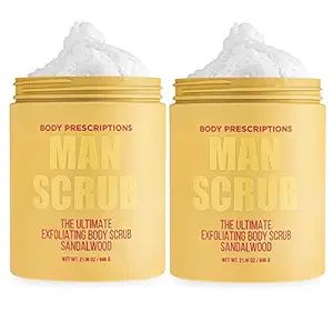 Body Prescriptions Body Scrub for Men-2 Pack Ultimate Exfoliating Scrub Infused with Sandalwood, ... | Amazon (US)