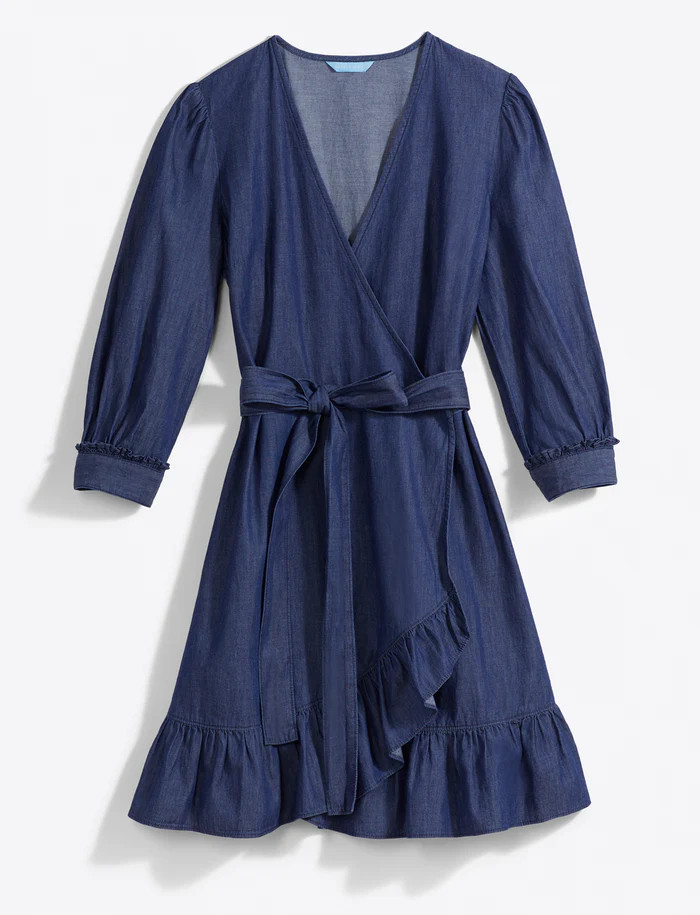Wynonna Wrap Dress in Chambray | Draper James (US)