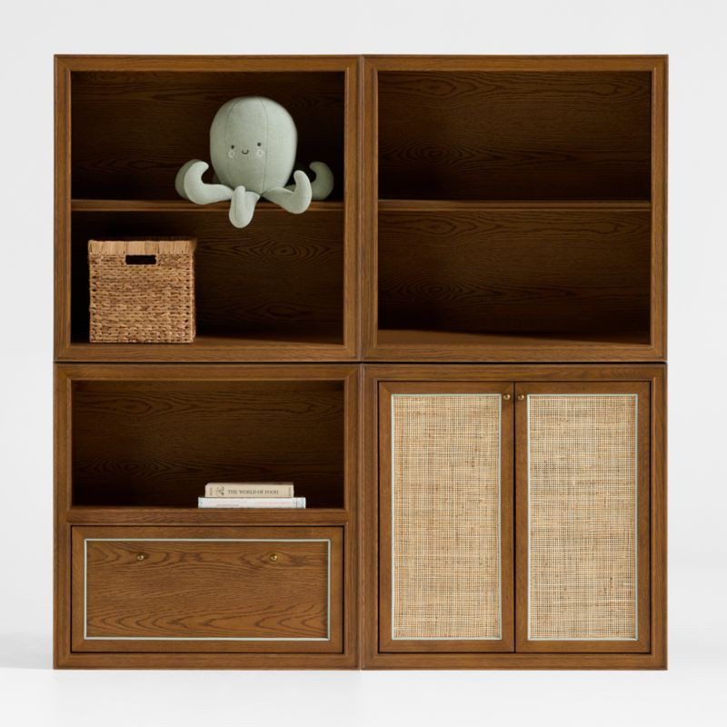Hawes Hazlenut Oak Wood Kids Storage Bookcase Suite by Jake Arnold | Crate & Kids | Crate & Barrel