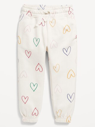 Printed Cinched-Hem Jogger Sweatpants for Toddler Girls | Old Navy (US)