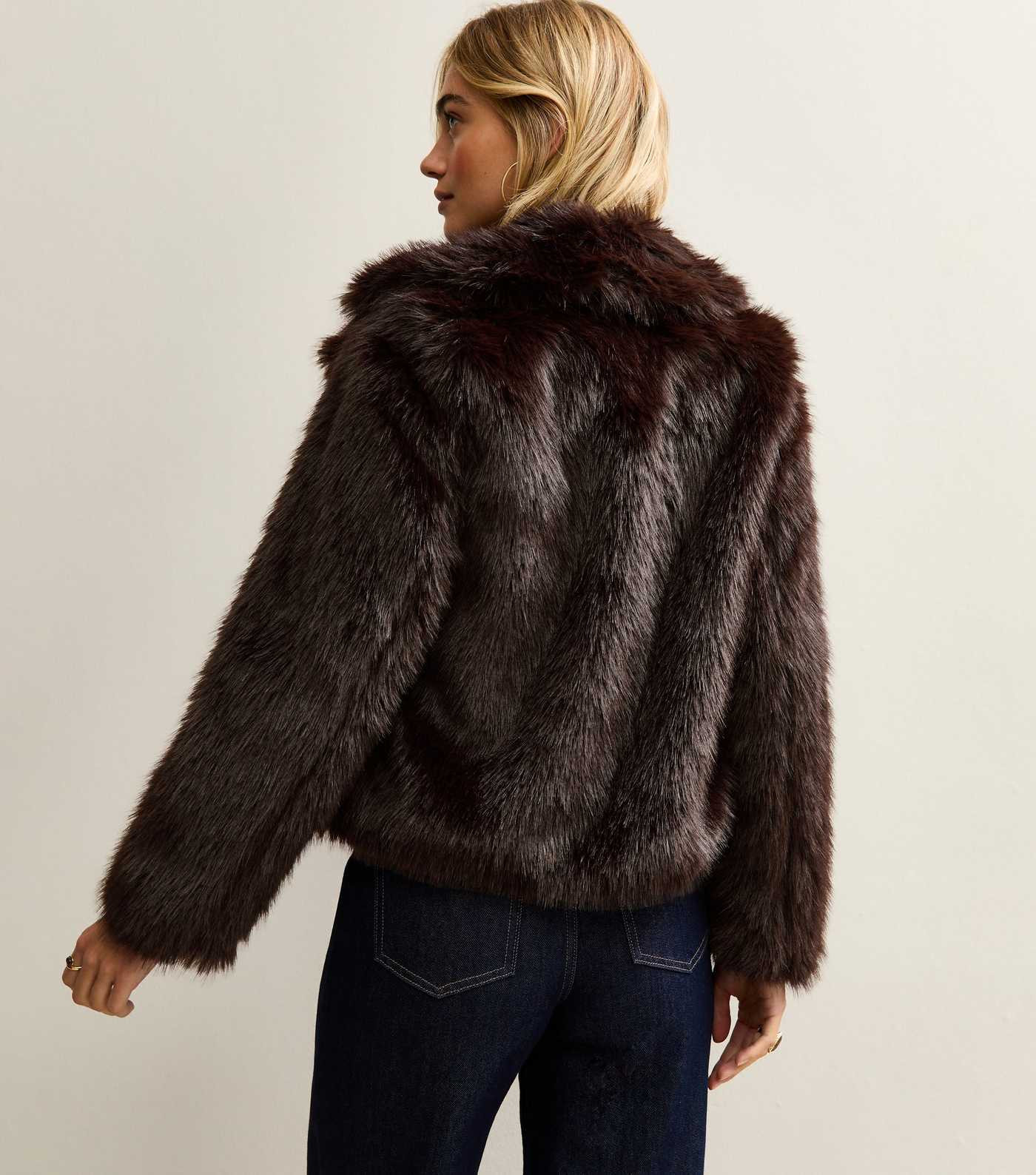 Dark Brown Faux Fur Coat | New Look | New Look (UK)