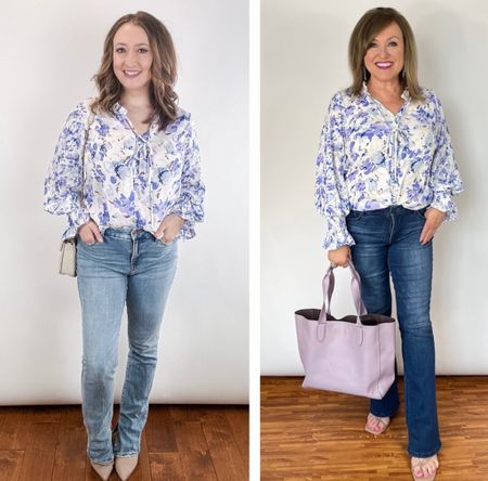 Here’s a great blouse that works for both of us! It truly is an ageless look. It’s a perfect transition piece too. It has a spring like pattern but the long sleeves will keep you warm until it’s sleeveless weather! 

#LTKfindsunder50 #LTKstyletip #LTKfindsunder100