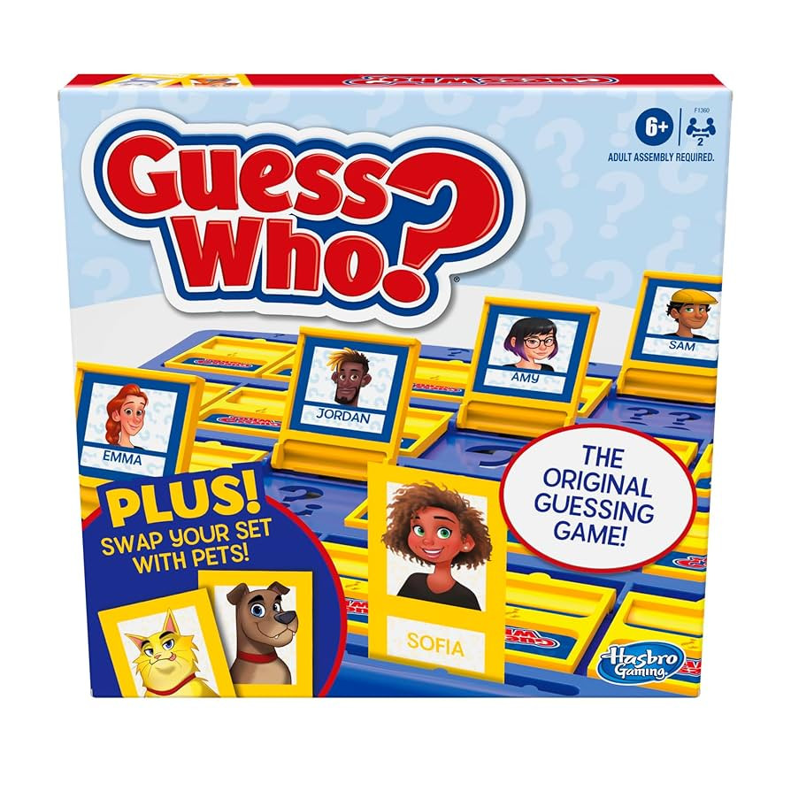 Hasbro Gaming Guess Who? Board Game, with People and Pets Cards, The Original Guessing Game for K... | Amazon (US)