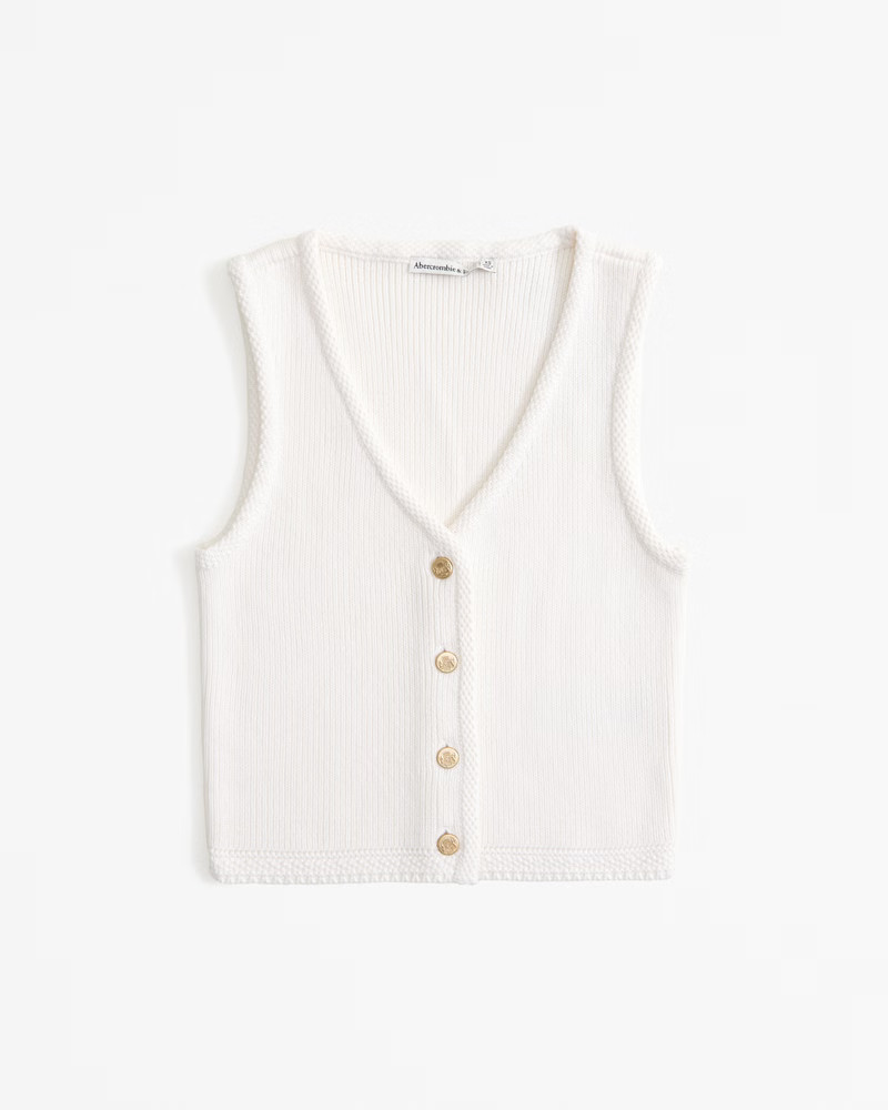 The A&F Mara Button-Up Sweater Vest | Abercrombie & Fitch (US)