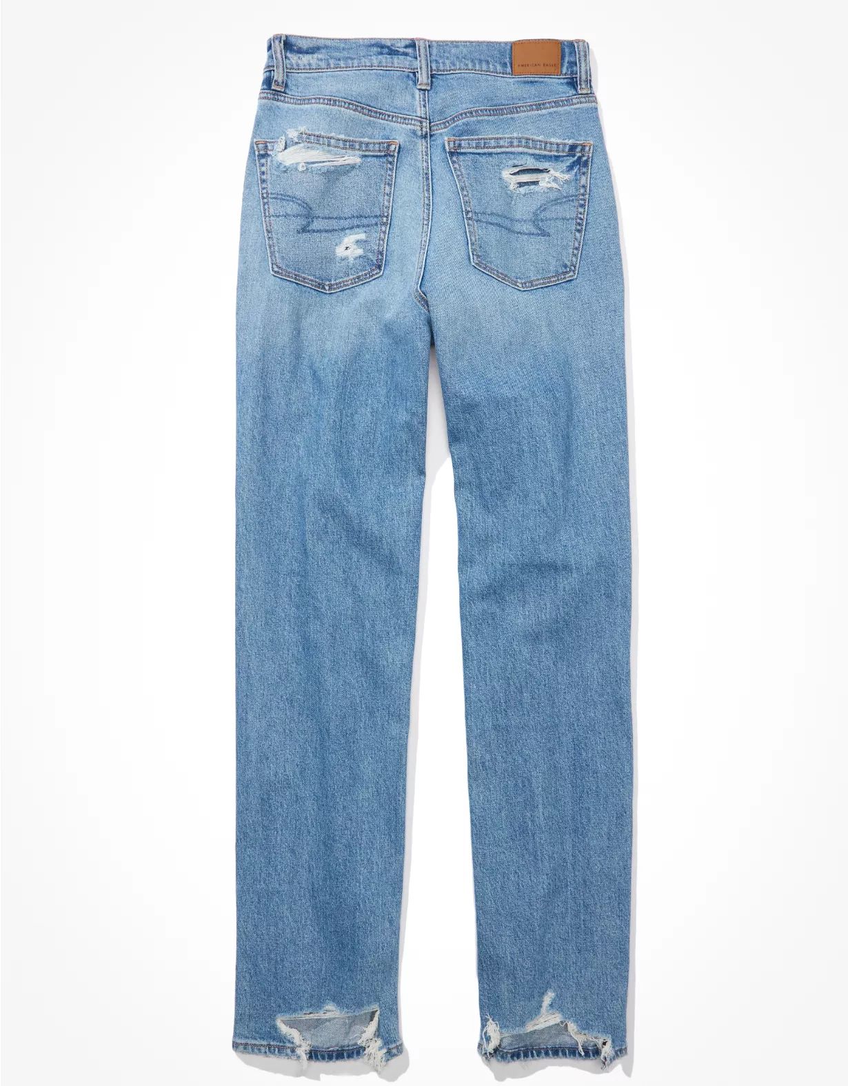 AE Strigid Ripped Highest Waist Baggy Straight Jean | American Eagle Outfitters (US & CA)