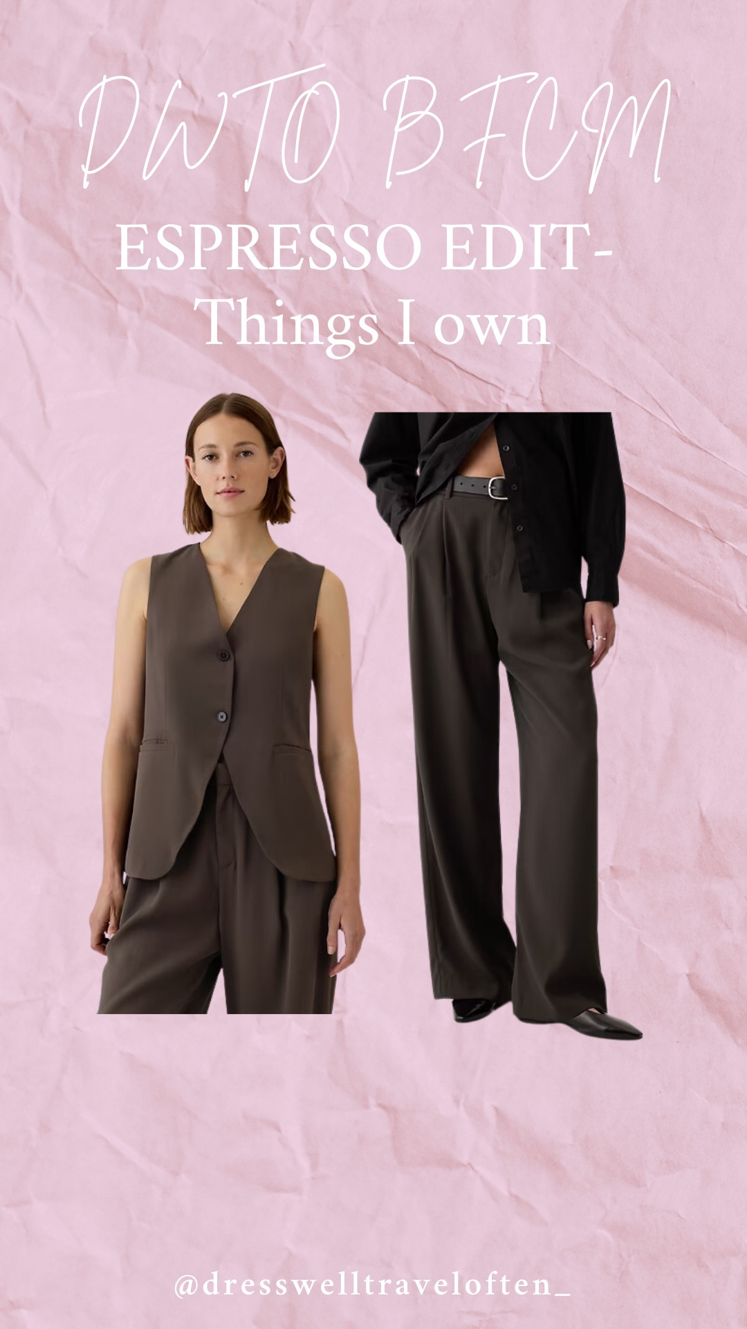 Two piece set | gap sale | brown trousers 

These fit true to size and are 50% off


#LTKWorkwear #LTKSaleAlert #LTKCyberWeek