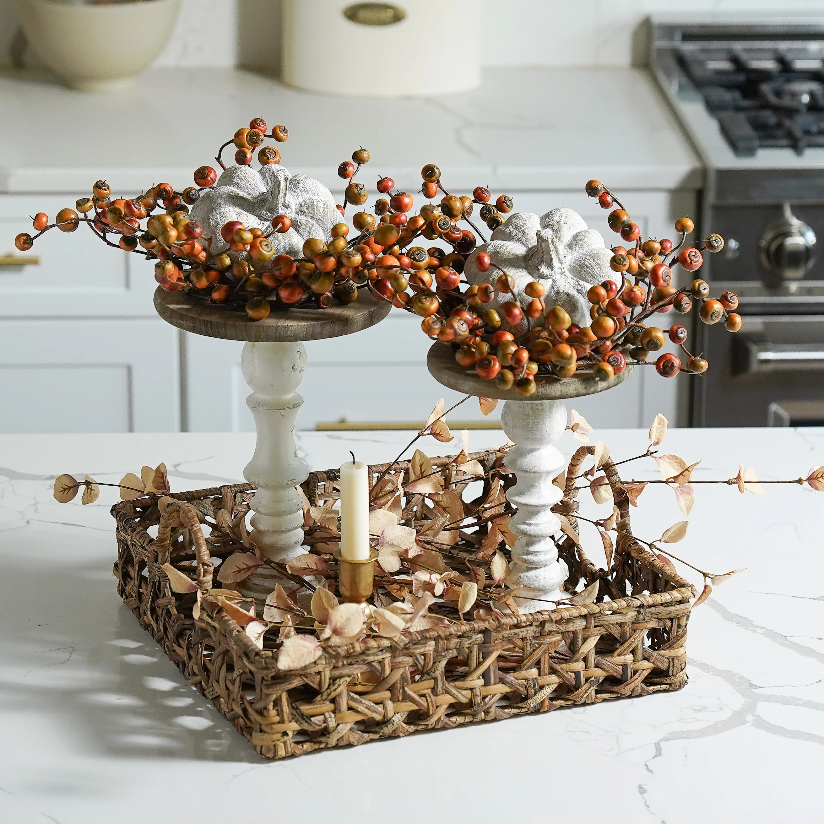 Cora Hand-Woven Rattan Display Tray | 3 Sizes | MJHome