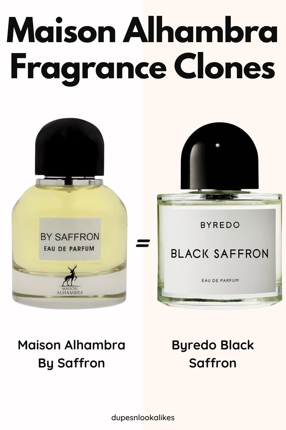If you're into the warm, spicy, and slightly mysterious vibe of Byredo's Black Saffron but not its price tag, you might want to check out Maison Alhambra's By Saffron. This fragrance offers a similar aromatic experience, blending notes of saffron, juniper berries, and pomelo at the top, followed by black violet, leather, and rose in the heart, and finishing with raspberry, vetiver, and transparent woods at the base .​

While some users find it captures the essence of Black Saffron, others note differences in the prominence of certain notes, like saffron . It's a more budget-friendly option that still offers a rich and complex scent profile. If you're looking to explore fragrances with a similar character without the high cost, By Saffron could be worth considering. 

 #LTKFindsUnder50 #LTKStyleTip #LTKBeauty