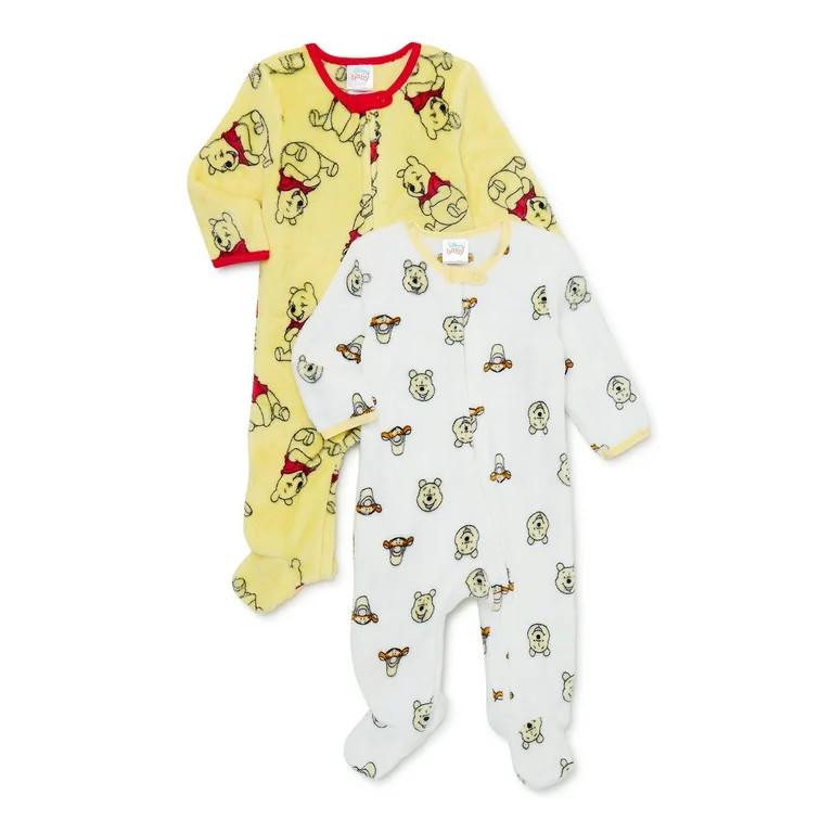 Disney Baby Winnie the Pooh Unisex Microfleece Sleep N Play, 2-Pack, Newborn-6/9 Months | Walmart (US)