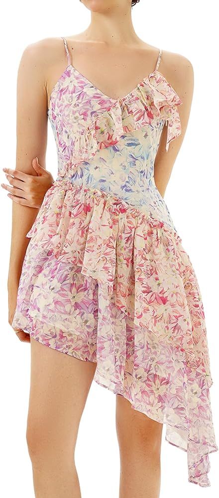Jardinvue 49 Flower Printed Womens Fall Dress Button-Down Long Sleeve Maxi Dress Floral Dress | Amazon (US)