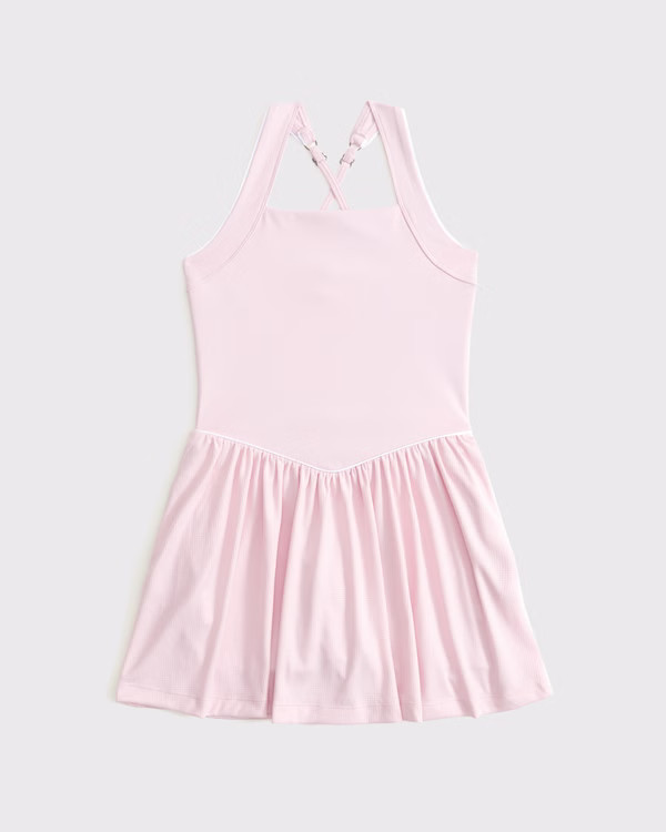 girls ypb drop-waist mixed fabric mini dress | girls dresses & rompers | Abercrombie.com | Abercrombie & Fitch (US)