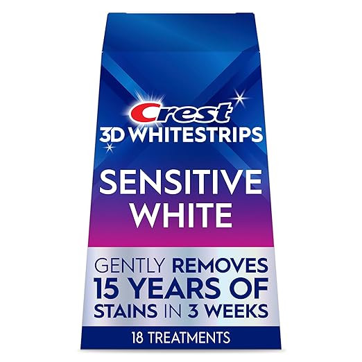Crest 3D Whitestrips Sensitive White – Teeth Whitening Kit, 18 Treatments, Each with 1 Upper/1L... | Amazon (US)