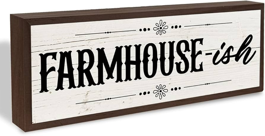 Farmhouse-ish Sign, Cottage Decors, Decorative Wooden Wall Plaque for Indoor Outdoor Decor, Farmh... | Amazon (US)