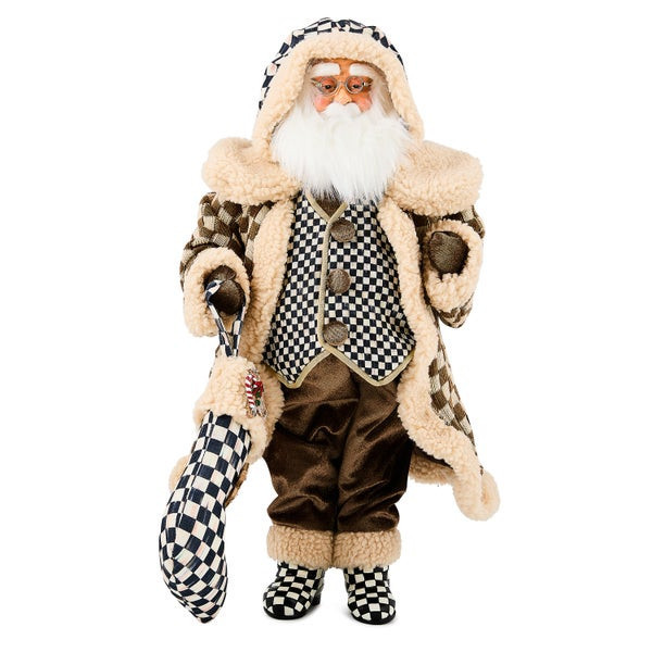 MacKenzie-Childs Gingerbread Fabric Santa | MacKenzie-Childs