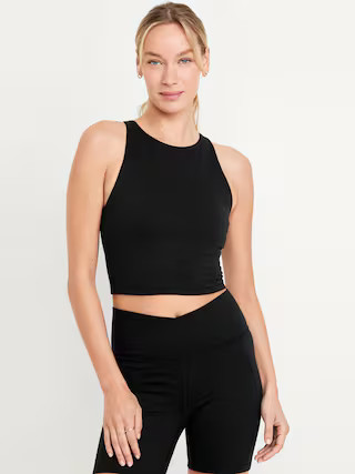 CloudComfy High-Neck Longline Sports Bra | Old Navy (US)