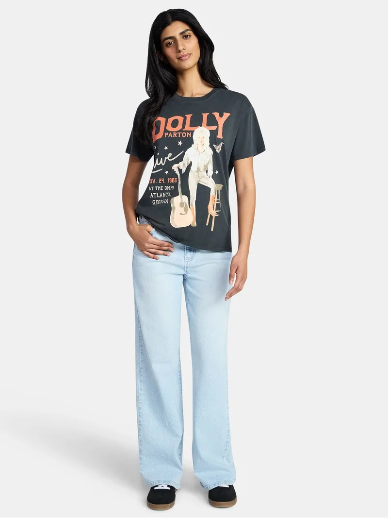 Dolly Parton Women's Live Graphic Tee with Short Sleeves, Sizes XXS-XXL | Walmart (US)