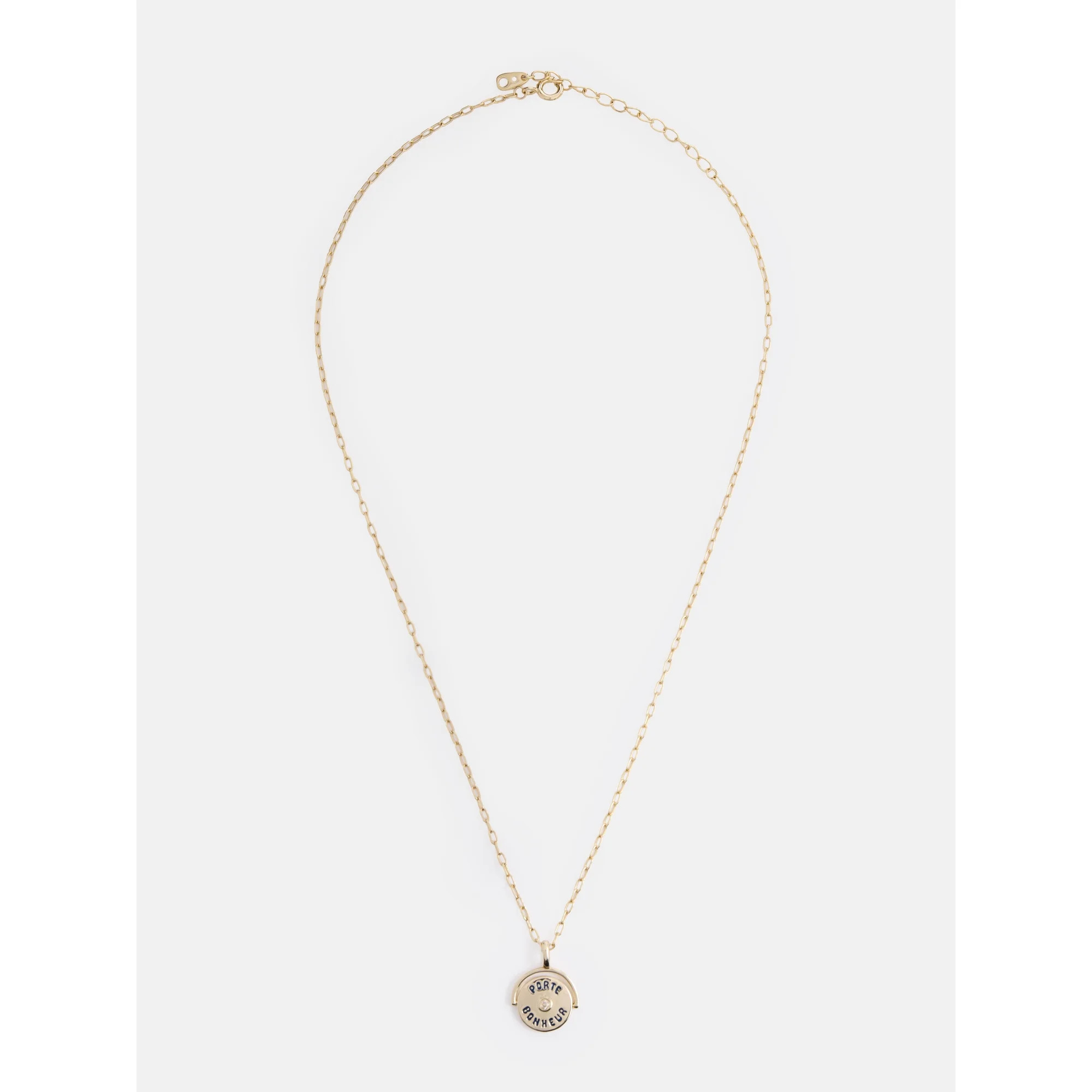 Free Assembly Women's Demi Fine 14K Gold Plated "Porte-Bonheur" Necklace with Cubic Zirconia, 16"... | Walmart (US)