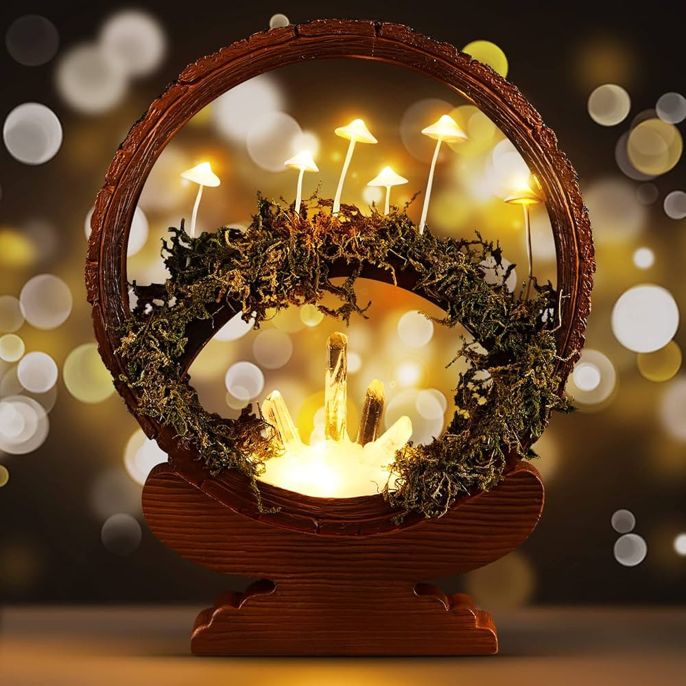 Crystal Mushroom Night Light LED Mushroom Lamp Cozy Cottagecore Mushroom Decor Aesthetic Fairy Mu... | Amazon (US)