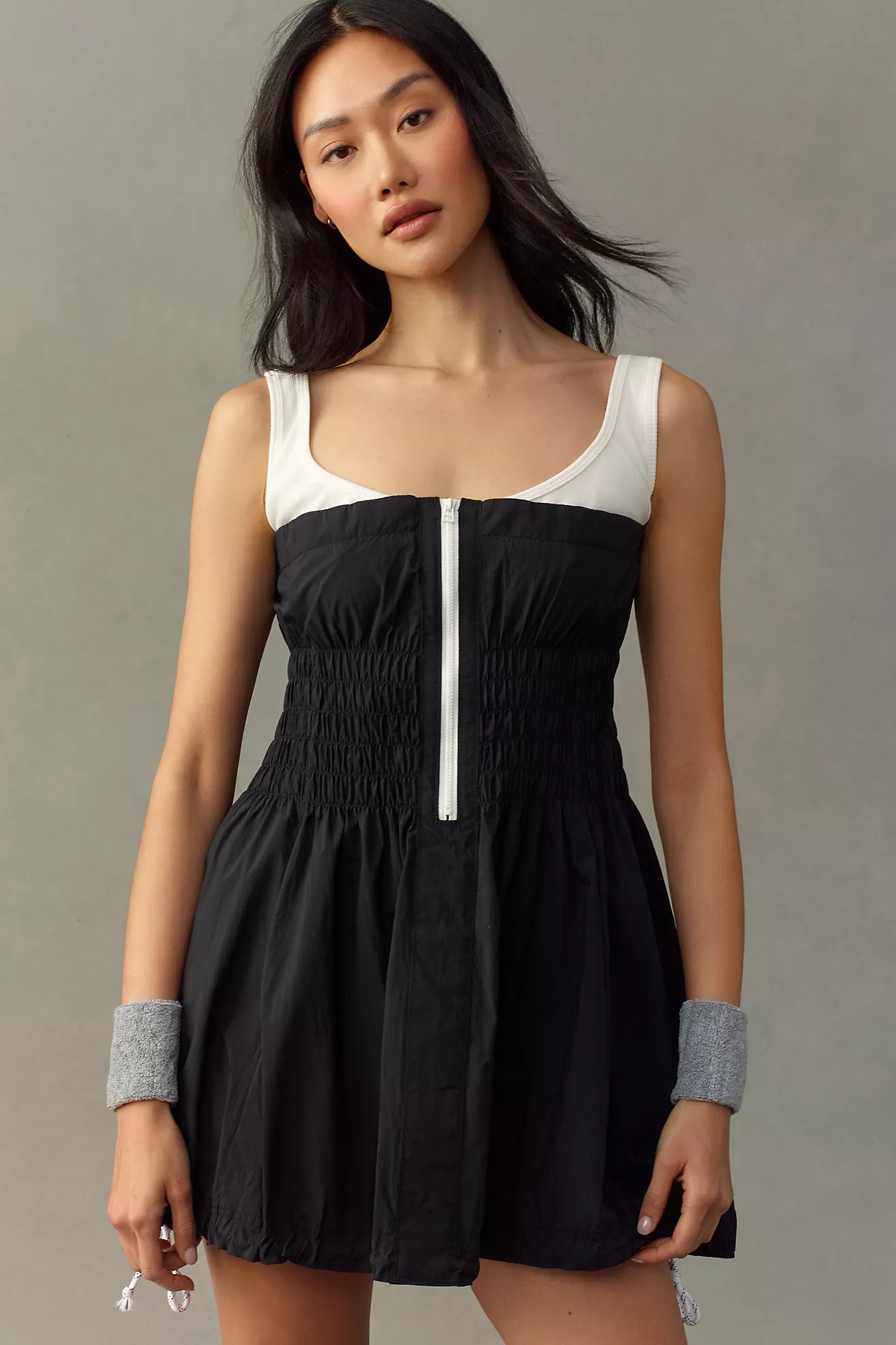 Daily Practice Sleeveless Smocked Mini Dress | Anthropologie (US)