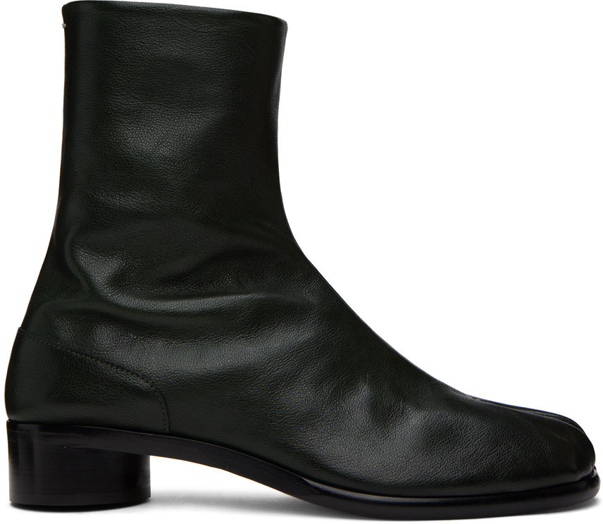 Maison Margiela Green Tabi Boots | SSENSE