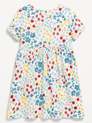 Printed Jersey-Knit Short-Sleeve Dress for Toddler Girls | Old Navy (US)