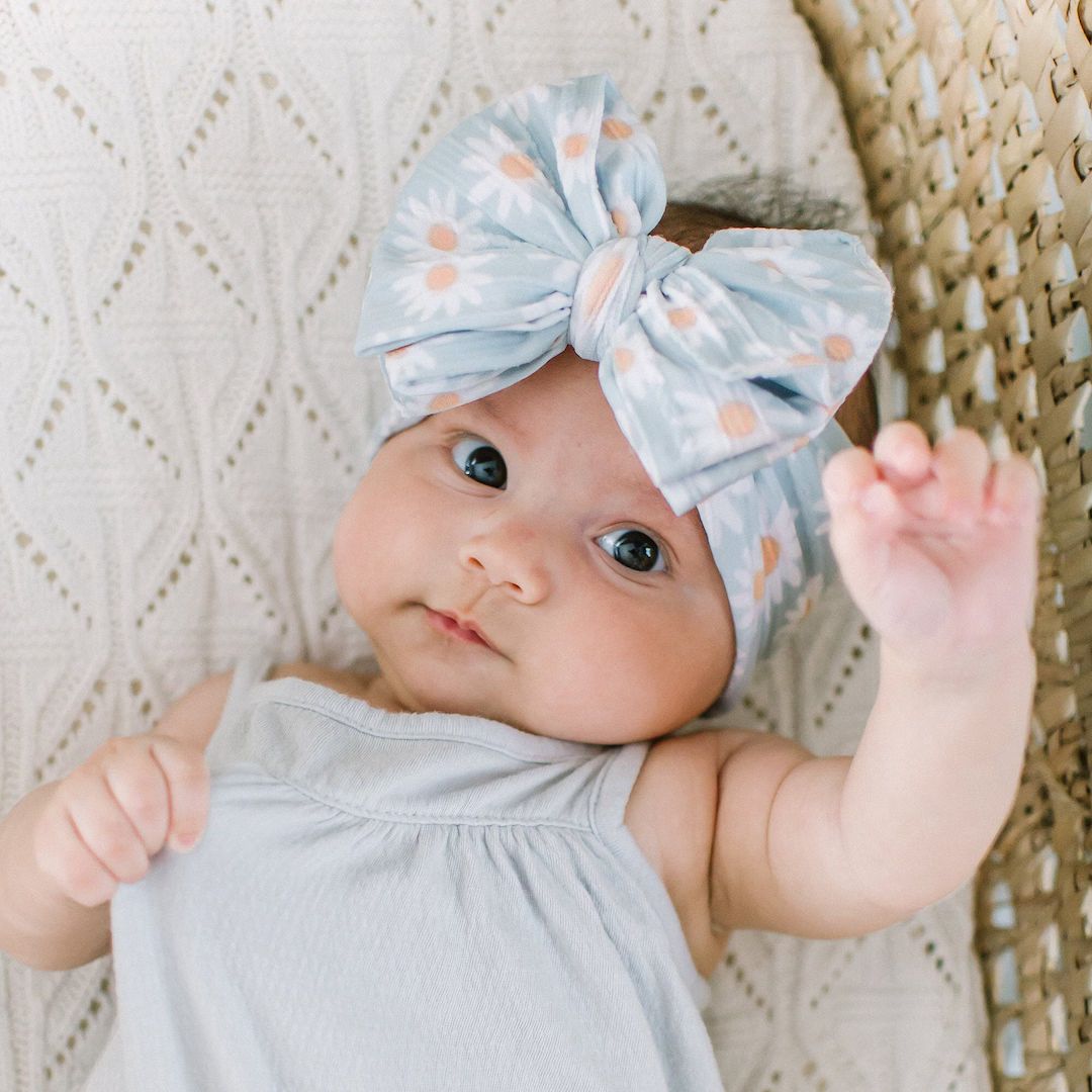 Big Bow Baby Headband, Baby Girl Bows, Baby Turbans, Cable Knit Baby Headbands, Newborn Headbands... | Etsy (US)