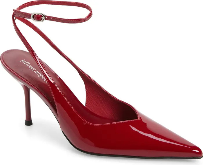 Jeffrey Campbell Executive Ankle Strap Pointed Toe Slingback Pump (Women) | Nordstrom | Nordstrom