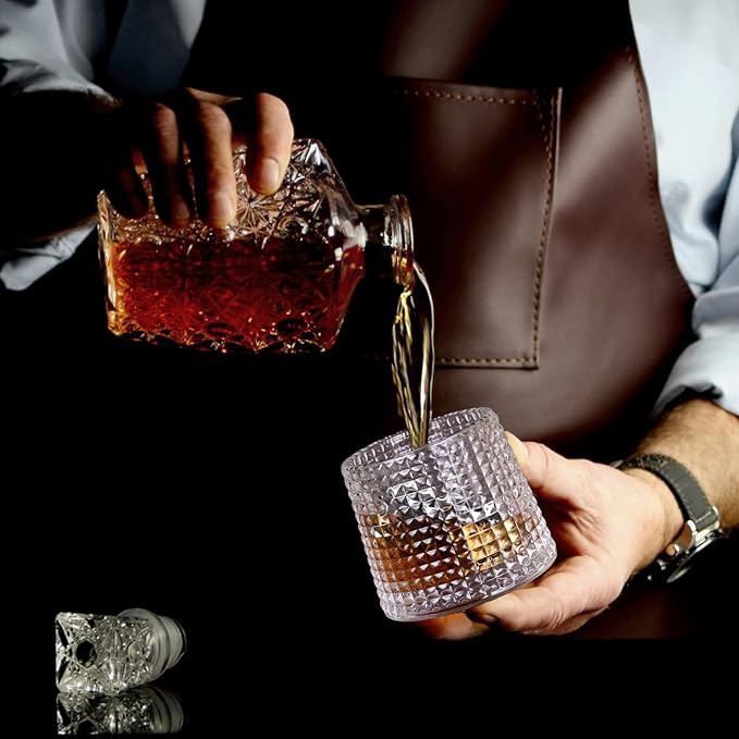 AFN Whiskey Glasses Set of 4, Rocks Glasses, 8 oz, Old Fashioned Clear Glassware with Luxury Gift... | Amazon (US)