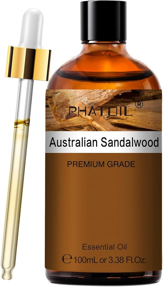 PHATOIL Australian Sandalwood Essential Oil, Pure Premium Natural Oil for Hair Care, Body Skin Ca... | Amazon (US)