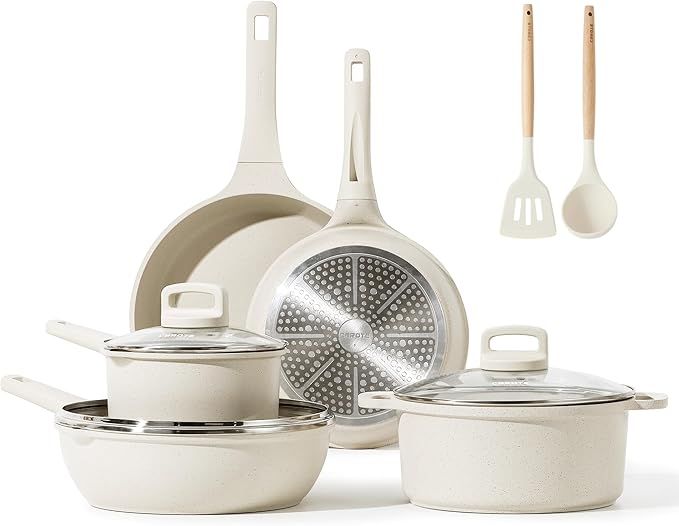 CAROTE Pots and Pans Set, 10pcs Kitchen Cookware Sets, Induction Pots and Pans Nonstick, Cooking ... | Amazon (US)