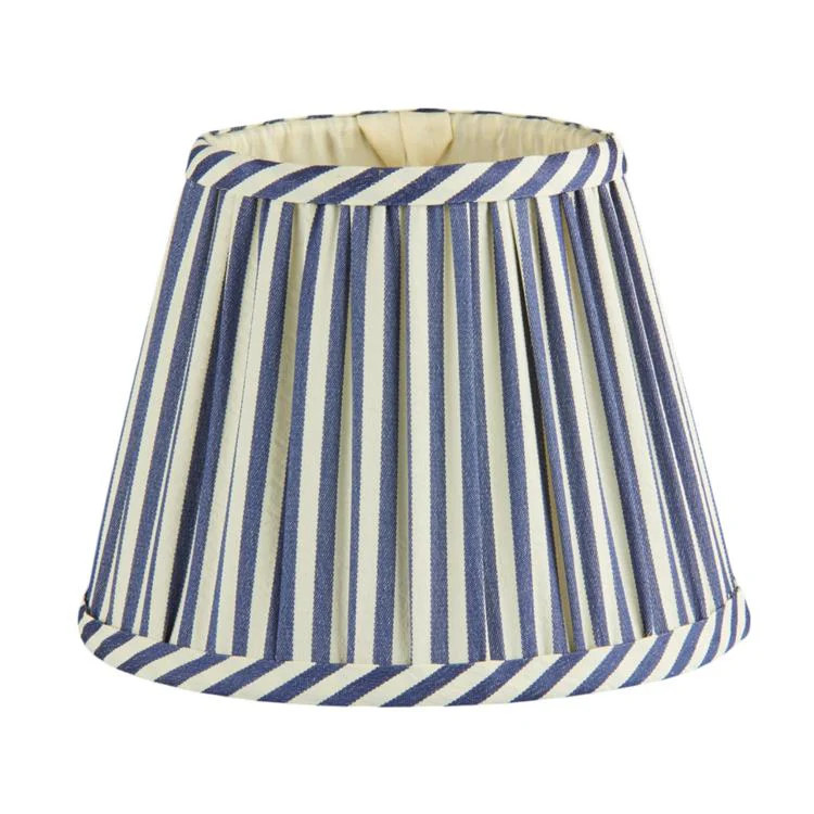 Navy Striped Lampshade - Pleated Empire Lampshade | Addison Ross US