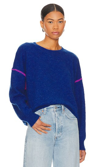 Oversized Sweater in Sapphire & Cerise | Revolve Clothing (Global)
