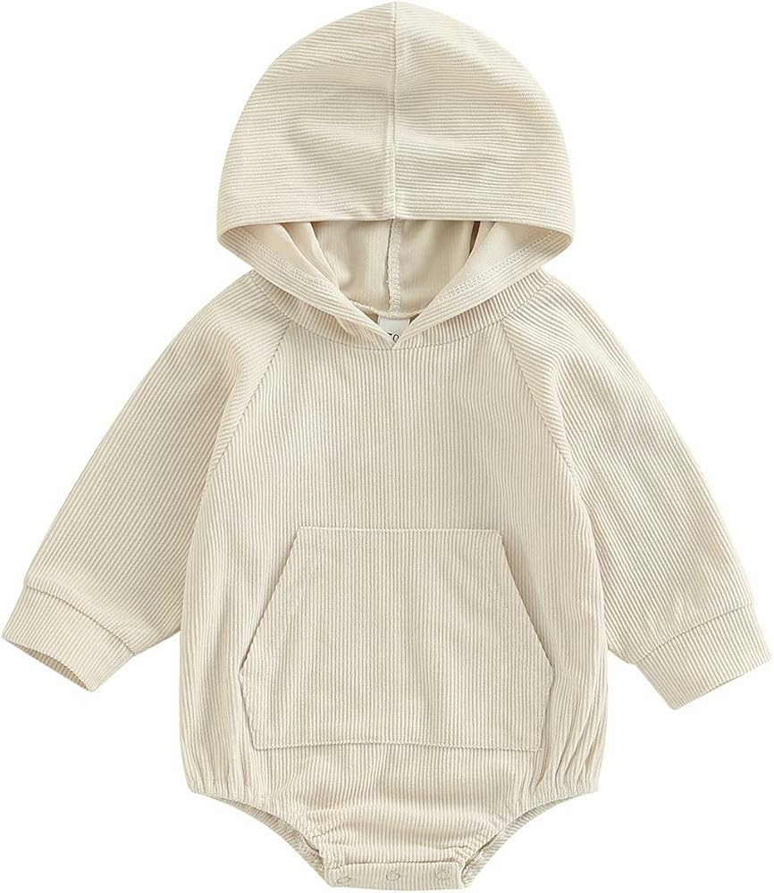 xiqaalombvt Infant Baby Boy Girl Fall Clothes Hoodie Pullover Sweatshirt Romper Color Block Long ... | Amazon (US)