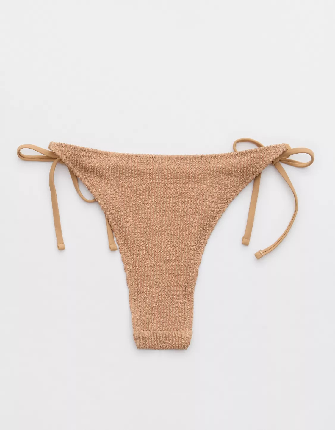 Aerie Shimmery Crinkle Cheekiest Tie Bikini Bottom | Aerie