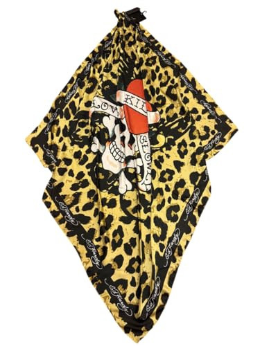 ED HARDY Animal Print Scarf with Tattoo Love Kills Slowly | Amazon (US)