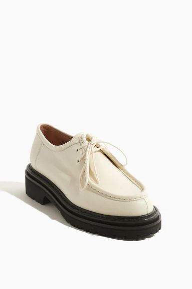 Lace Up Shoe in Off White | Hampden Clothing