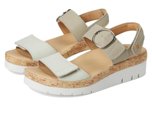 Samuel Hubbard Womens Portola Two-Strap White Leather 10 Medium | Amazon (US)
