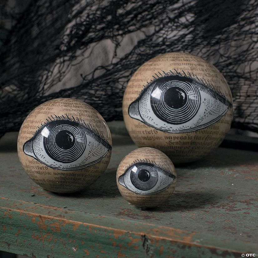 1 1/2" - 3 1/2" Styrofoam Eyeball Orbs Halloween Decorations | Oriental Trading Company