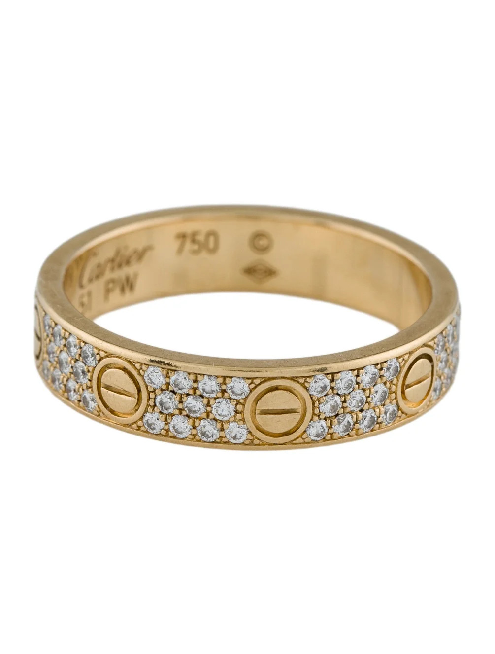 LOVE Ring, Small Model, Pav\u00e9d | The RealReal