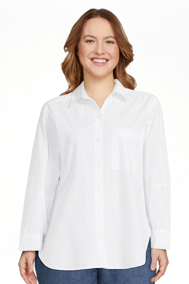 Free Assembly Women's Boxy Button Down Tunic Top | Walmart (US)