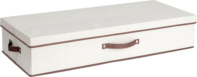 Household Essentials Gift Wrap Organizer with Lid, Natural and Brown | Amazon (US)