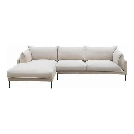 Moe s Home Collection Jamara Sectional Left Light Grey | Walmart (US)