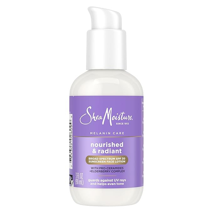 SheaMoisture Melanin Care Broad Spectrum SPF 30 Sunscreen Face Lotion Nourished & Radiant for Pro... | Amazon (US)
