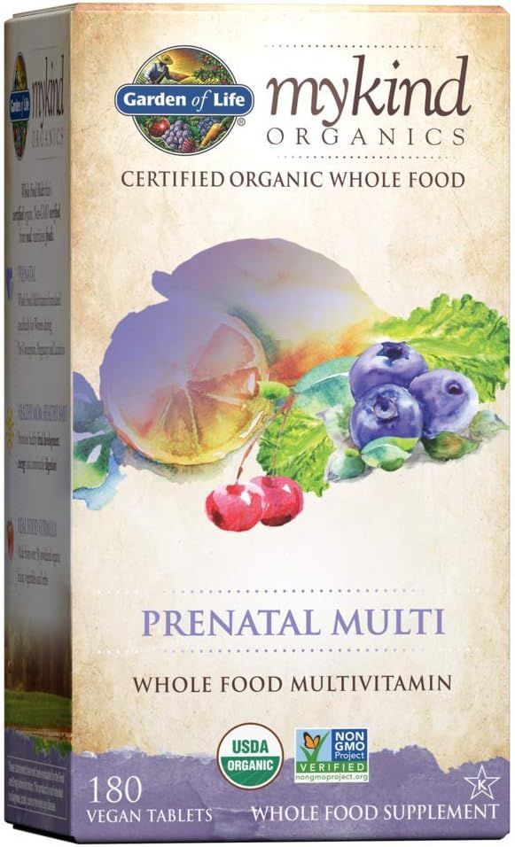 Garden of Life Prenatal Vitamins - mykind Organics Prenatal Multi - 180 Tablets, Vegan Whole Food... | Amazon (US)