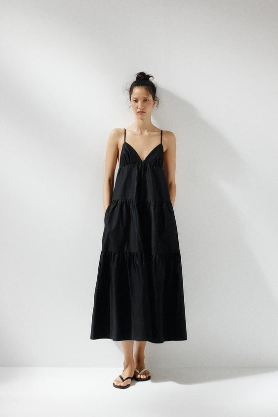 PANELLED MIDI DRESS | Zara UK