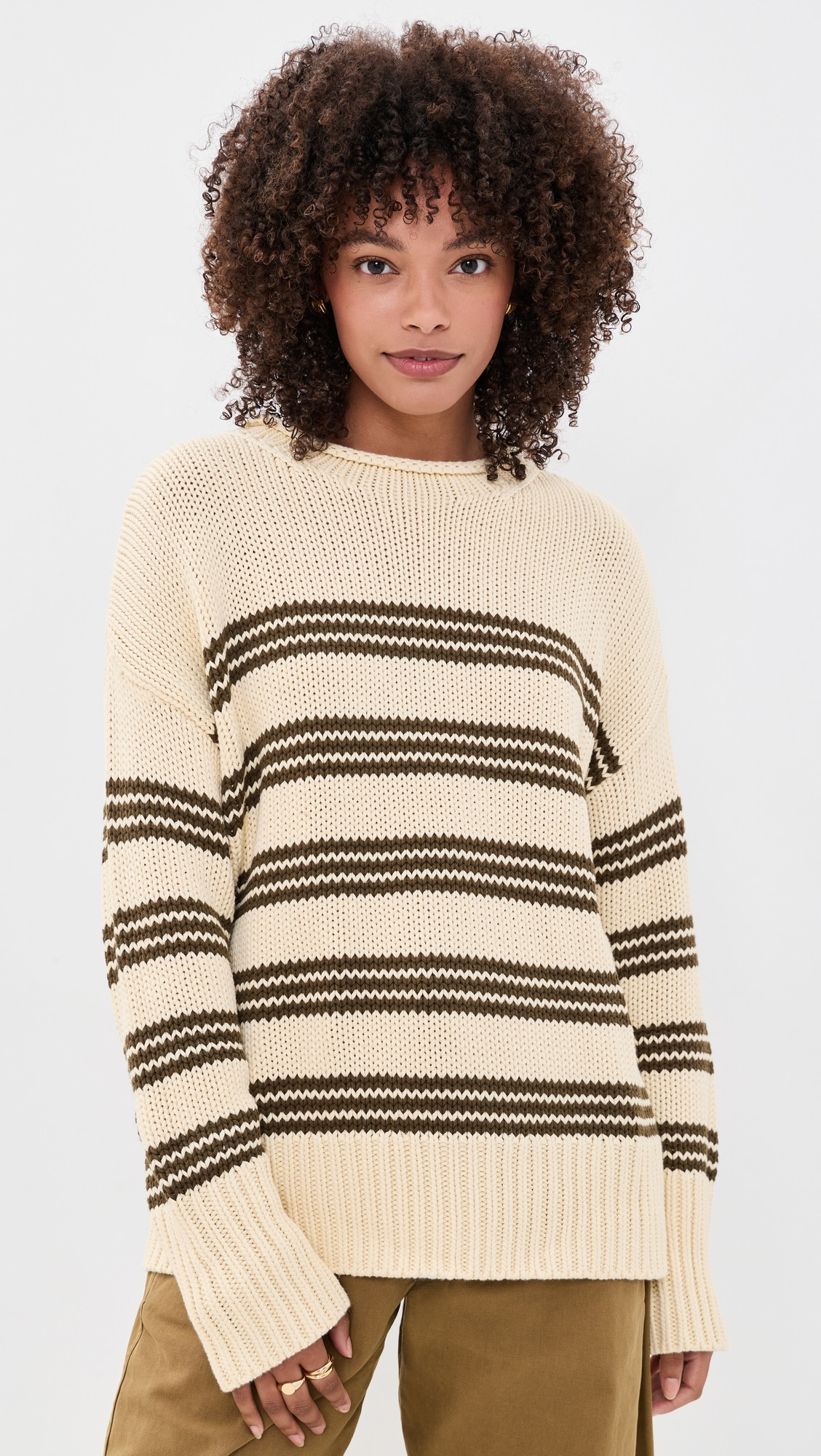 La Ligne Marina Sweater Bone/Taupe L | Shopbop
