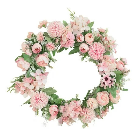 Artificial Peony Hydrangea Door Wreath Floral Wreath for Front Door Living Room Wall Garden Wedding  | Walmart (US)