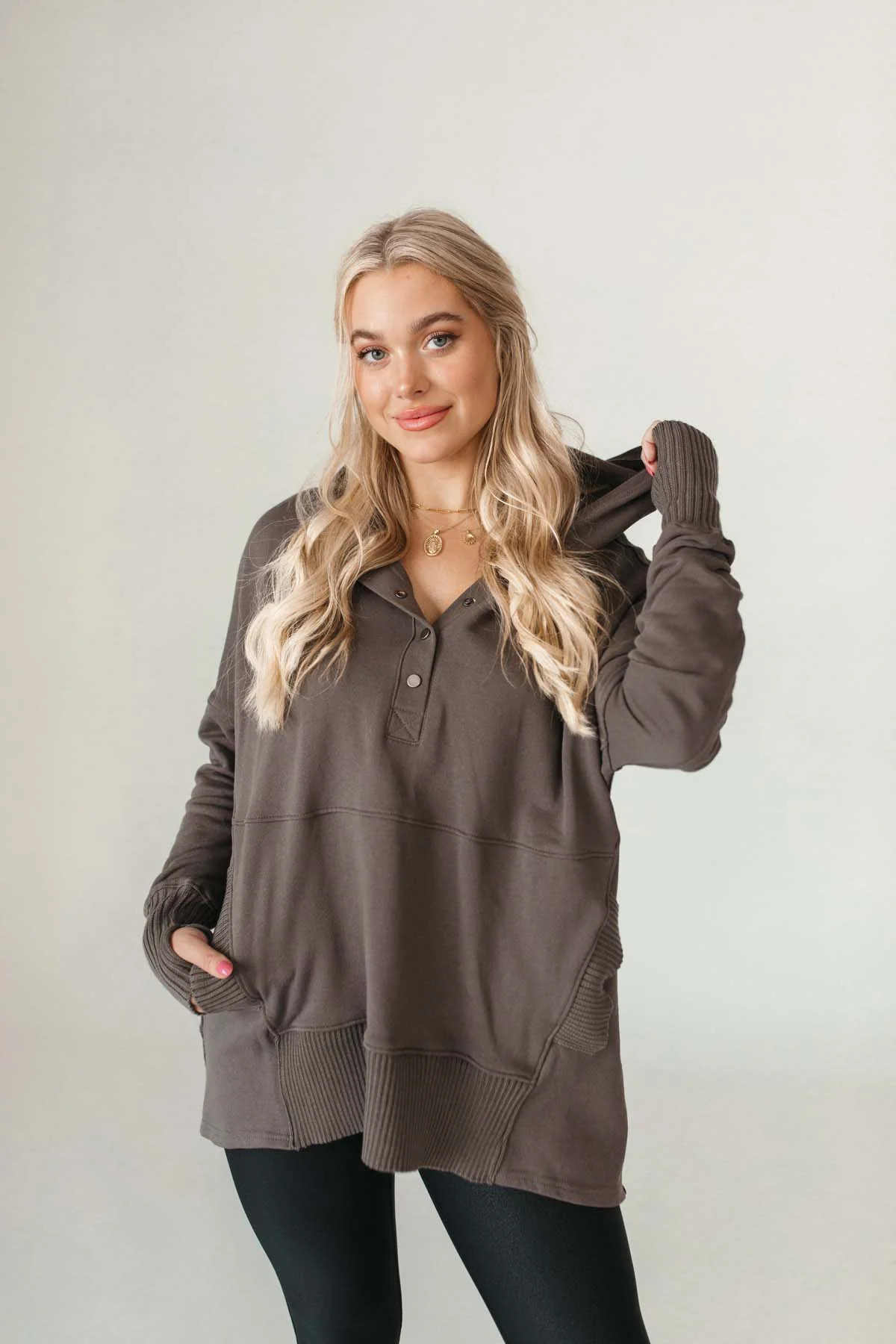 Baylee Dark Gray Hoodie | The Post